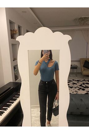 بادی سرمه ای زنانه یقه U mor butik - کد 890652871