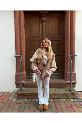 کلاه پشمی صورتی زنانه پلی استر Lupin - کد 890037858