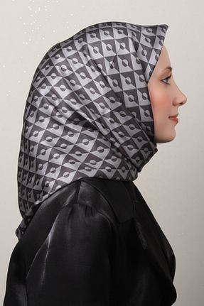 دستمال گردن سفید زنانه ابریشم Aker - کد 890666667