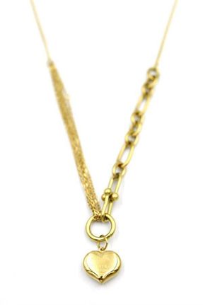 گردنبند استیل ( فولاد ) طلائی استیل (فولاد) MENESSA - کد 890658764