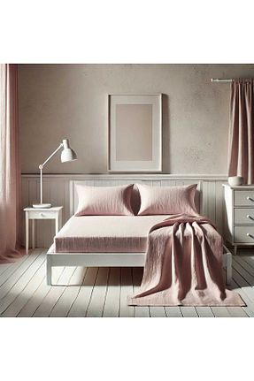 ست ملحفه دونفره صورتی پنبه ای Home - کد 890666726