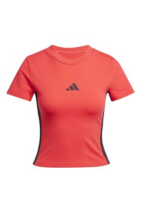 تیشرت اسپرت قرمز زنانه رگولار adidas - کد 887266695