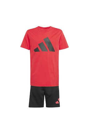 ست بالاتنه و پائین تنه قرمز بچه گانه بافتنی adidas - کد 887274470