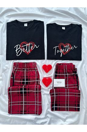ست لباس راحتی مشکی زنانه طرح دار Lena Homewears - کد 887383370