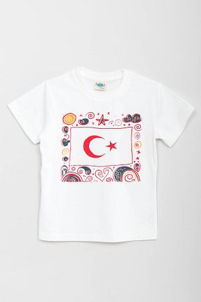 تیشرت سفید بچه گانه رگولار Perendi - کد 888642036
