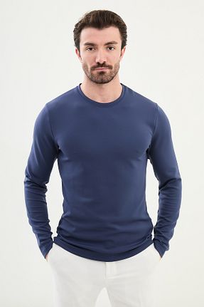 تیشرت سرمه ای مردانه اسلیم فیت Mcr - کد 888641663
