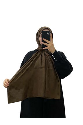 شال قهوه ای زنانه پنبه ای LOSYANA - کد 888643665