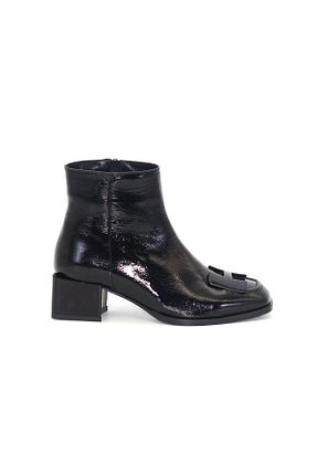 بوت / نیم بوت مشکی زنانه چرم خالص Gizzelli shoes - کد 888647250