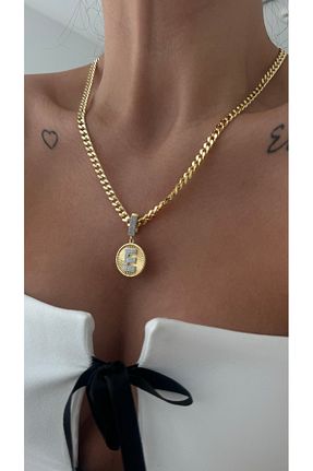 گردنبند استیل ( فولاد ) طلائی استیل (فولاد) Vi store - کد 888644532