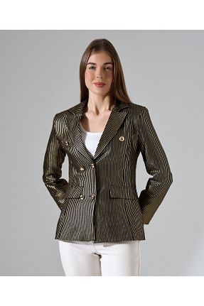 کت بلیزر طلائی زنانه مخلوط پلی استر Female Clothing - کد 888650439