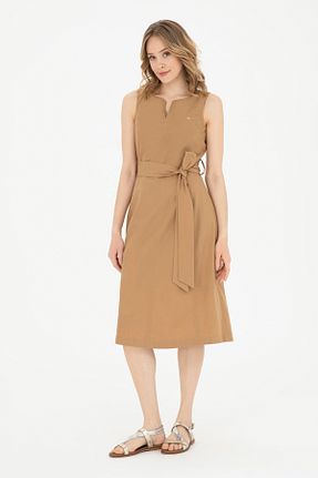 لباس بژ زنانه بافتنی U.S. Polo Assn. - کد 888654000