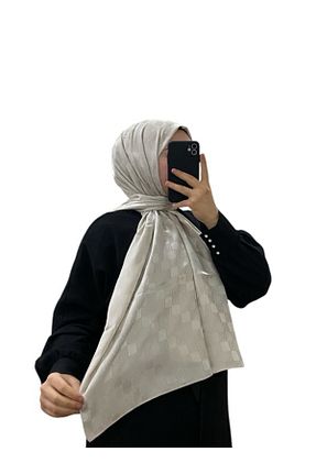 شال بژ زنانه پنبه ای LOSYANA - کد 888643795