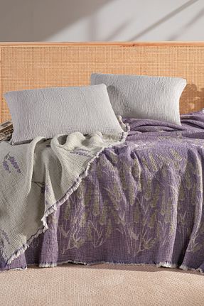 لحاف دونفره بنفش 240 x 260 MYLASA HOME - کد 888689173