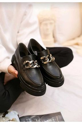 کفش لوفر مشکی زنانه چرم مصنوعی BERASHOES - کد 889145670