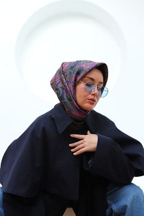 روسری سرمه ای İpek Tivil Silk Home - کد 888689276
