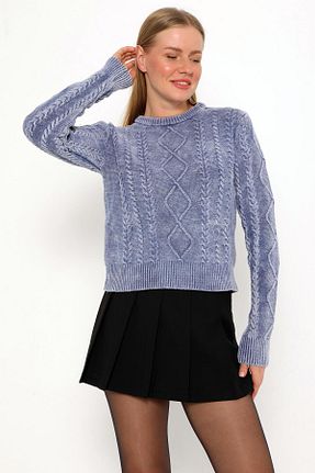 پلیور آبی زنانه Saç Örgü Coral - کد 888681394