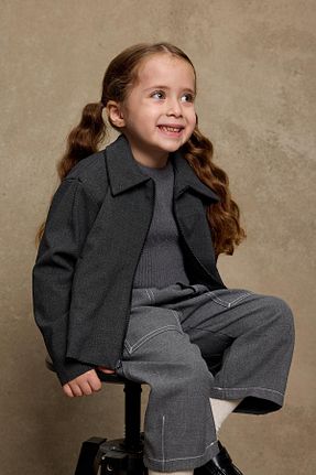کت طوسی بچه گانه رگولار Fahhar Kids - کد 874802165