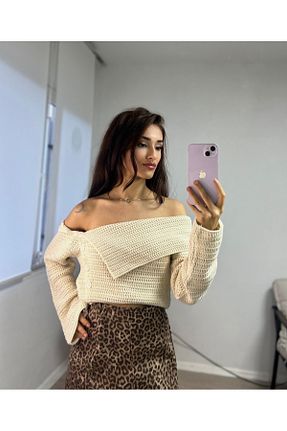 پلیور نباتی زنانه ساده Butic - کد 888836963