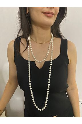 گردنبند مروارید بژ SmY Bag - کد 888693975