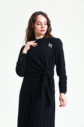 ست بالاتنه و پائین تنه مشکی زنانه پلی استر Nihle - کد 888657707