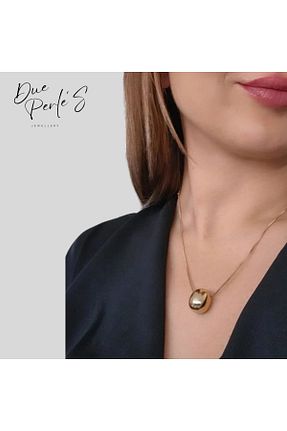 گردنبند استیل ( فولاد ) طلائی زنانه رودیوم Due PerleS Jewellery - کد 845114727