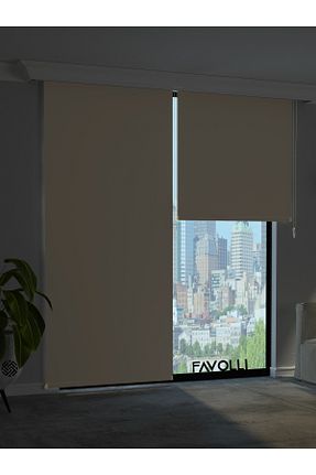 پرده کشوئی بژ کلاسیک Stor FAVOLLİ - کد 888712953