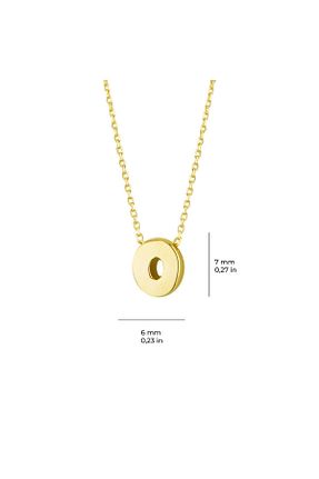 گردنبند طلا زرد زنانه 14 عیار GOLDKUPE - کد 889389939