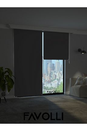 پرده کشوئی طوسی کلاسیک Stor FAVOLLİ - کد 888713199