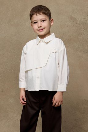 پیراهن سفید بچه گانه رگولار Fahhar Kids - کد 874800667