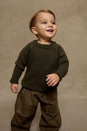 پلیور خاکی بچه گانه ساده Fahhar Kids - کد 878860394