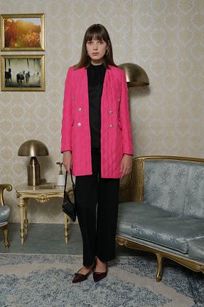 کت صورتی زنانه رگولار Fatma Atasoy - کد 866623613