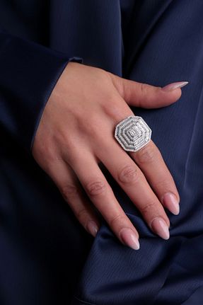 انگشتر نقره زنانه زیرکن Kiriş Gümüş - کد 849663233