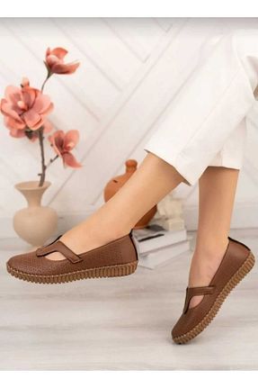 کفش اسپادریل قهوه ای زنانه چرم مصنوعی BERASHOES - کد 889627457
