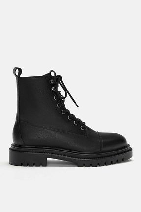 بوت / نیم بوت مشکی مردانه پلی اورتان Pull & Bear - کد 888811221