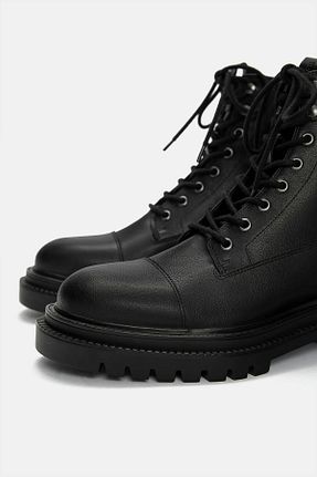 بوت / نیم بوت مشکی مردانه پلی اورتان Pull & Bear - کد 888811221