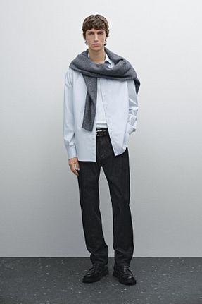 پیراهن آبی مردانه اسلیم فیت Massimo Dutti - کد 888821283