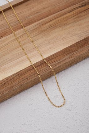 گردنبند استیل ( فولاد ) طلائی زنانه استیل ضد زنگ ESBAFLOR - کد 888829826