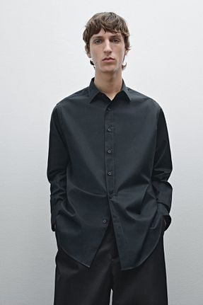پیراهن سرمه ای مردانه اسلیم فیت Massimo Dutti - کد 888821230