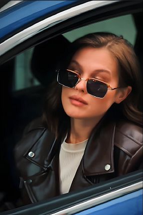 عینک آفتابی مشکی زنانه UV400 Eyesofia - کد 819902569
