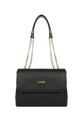 کیف دوشی مشکی زنانه چرم مصنوعی Aker - کد 888838102