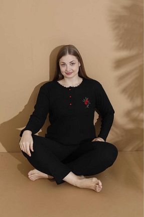 ست لباس راحتی طوسی زنانه پنبه پلی استر LİLA İÇ GİYİM - کد 865030664