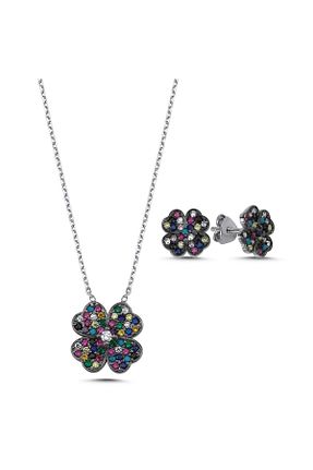 ست نقره قرمز زنانه زیرکن Inure Jewelry - کد 888848344