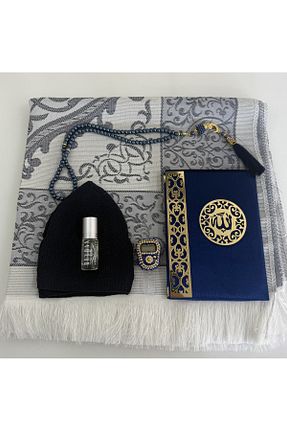 سجاده سرمه ای پنبه ای lifestyling - کد 889660916