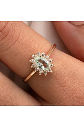 انگشتر نقره زرد زنانه 925 عیار FasekGold - کد 682706679