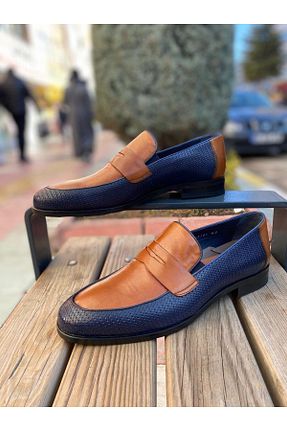 کفش کلاسیک قهوه ای مردانه چرم خالص LUCIANO BELLINI - کد 888885652