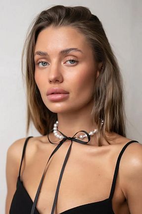 گردنبند جواهر سفید زنانه مروارید New Obsessions - کد 889677109