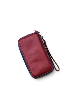 کیف پول زرشکی زنانه سایز متوسط HELMBROOK - کد 835422473
