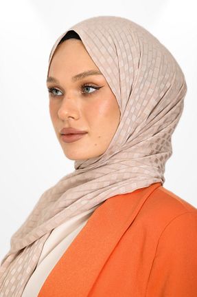 شال قهوه ای زنانه کرپ hijabchi - کد 888921342