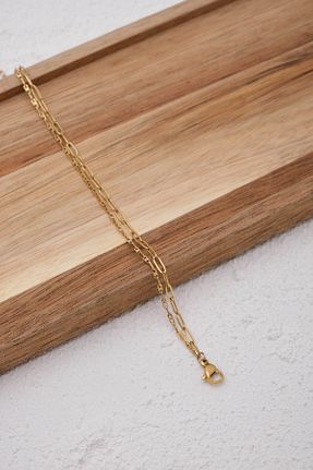 دستبند استیل (فولاد) طلائی زنانه استیل ضد زنگ ESBAFLOR - کد 888927959