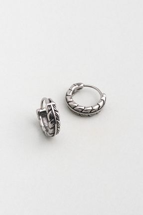 گوشواره نقره متالیک مردانه 925 عیار So Chic - کد 889686639
